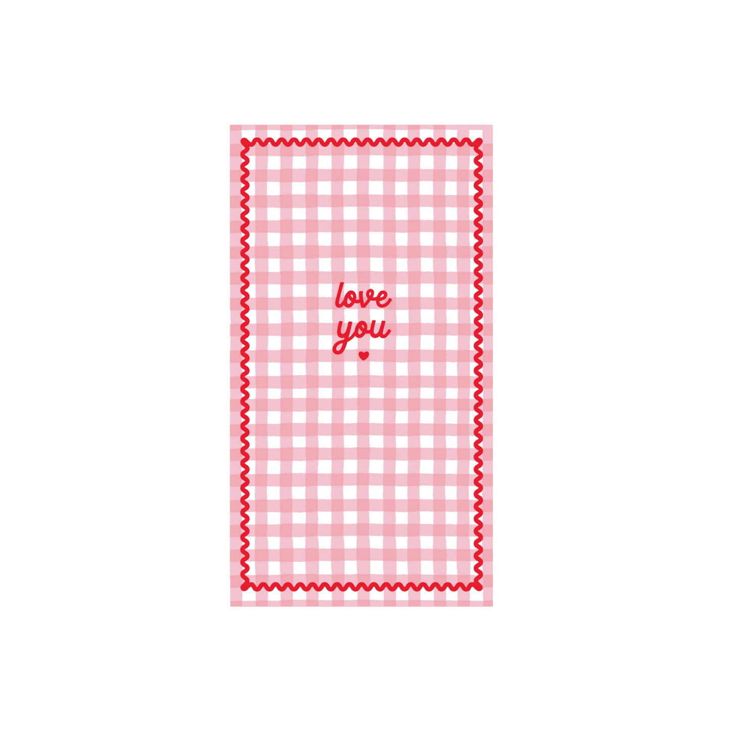Gingham Valentine's Day Guest Towels - Set of 20 - Hosted by Kelly Gaudreau