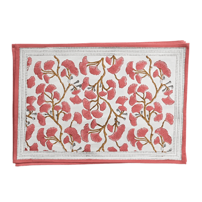 Ginkgo Coral Placemat Set of 4 - Hosted by Kelly Gaudreau