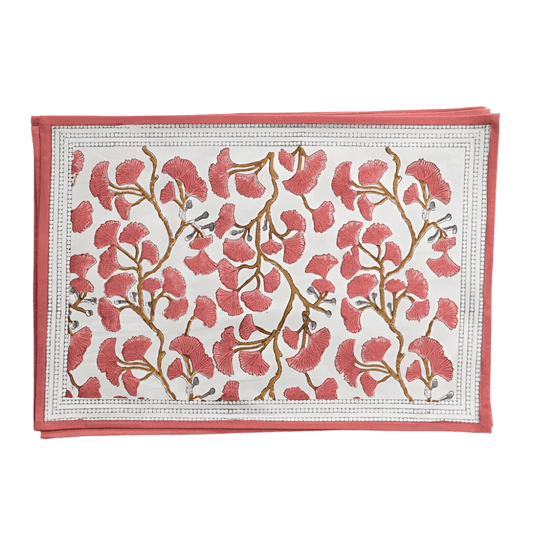 Ginkgo Coral Placemat Set of 4 - Hosted by Kelly Gaudreau
