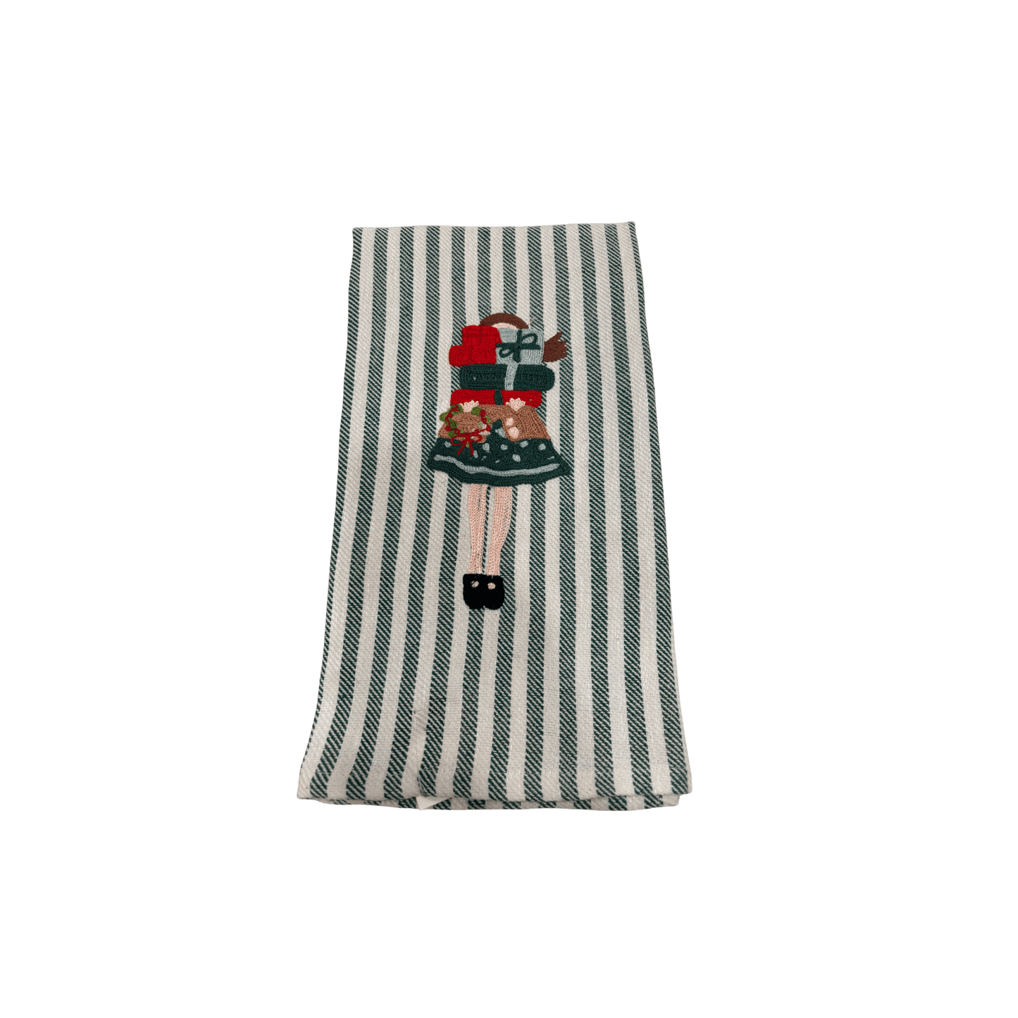 Girl with Gifts Embroidered Pomelo Kitchen Towel - Forest Green - Hosted by Kelly Gaudreau