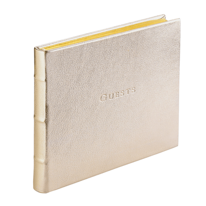 Goatskin Leather Guest Book - Hosted by Kelly Gaudreau