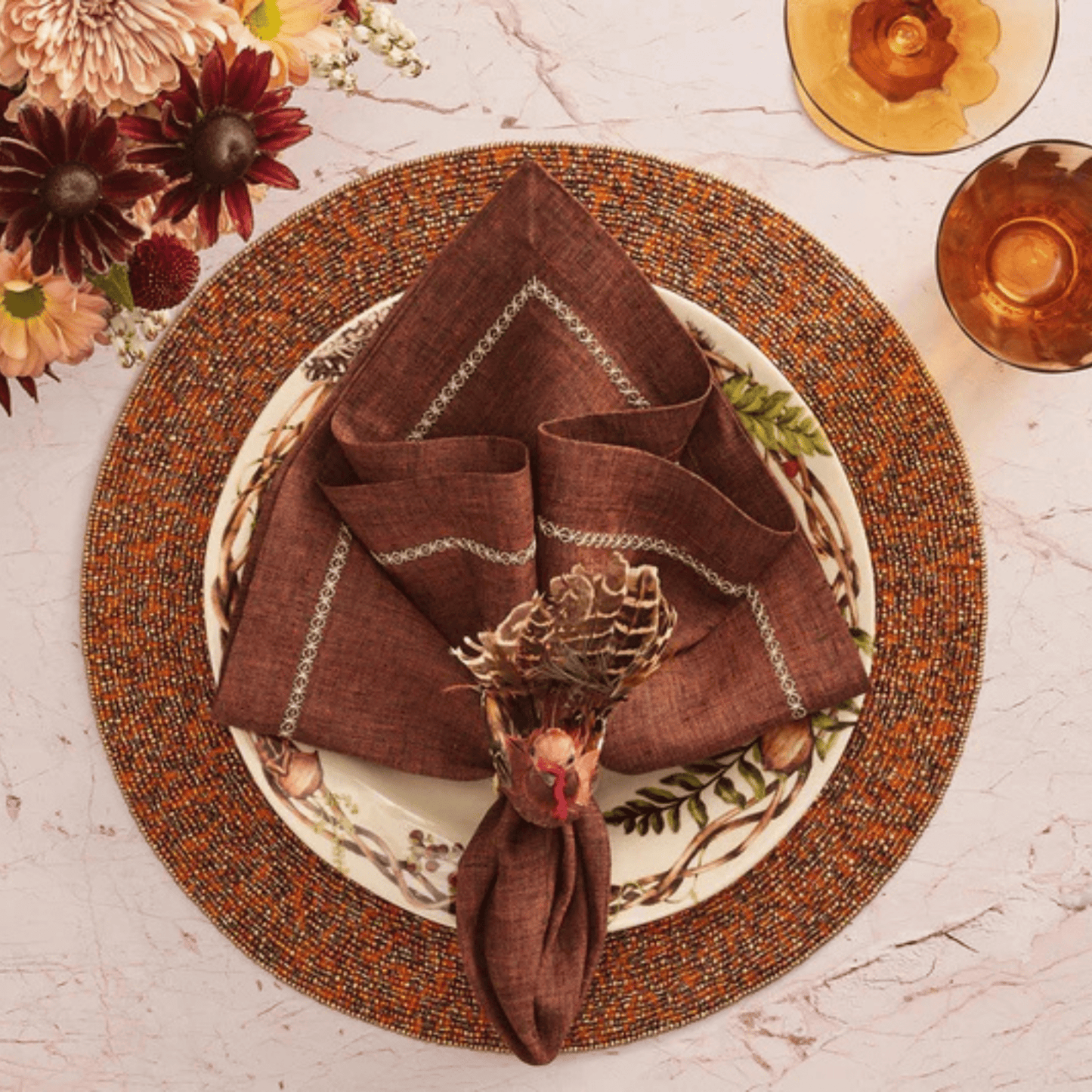 Gobble Napkin Rings in Multi - Set of 4 - Hosted by Kelly Gaudreau