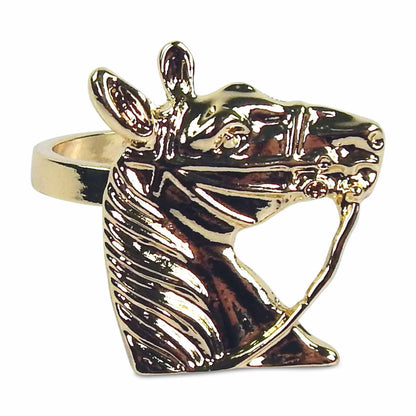Gold Horse Napkin Ring Set 4 - Hosted by Kelly Gaudreau