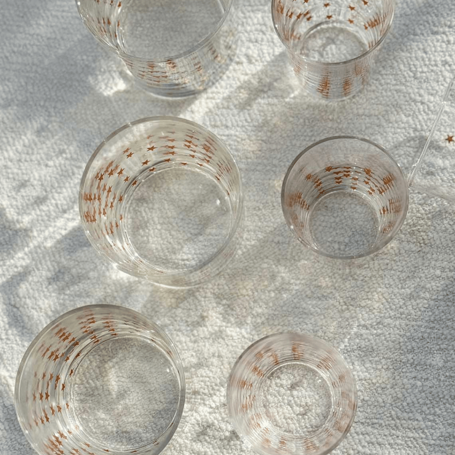 Gold Little Stars Tea Glasses - Set of 6 - Hosted by Kelly Gaudreau