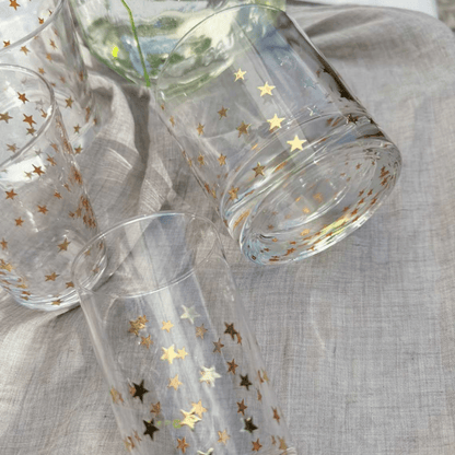 Gold Little Stars Tumbler Glasses - Set of 6 - Hosted by Kelly Gaudreau