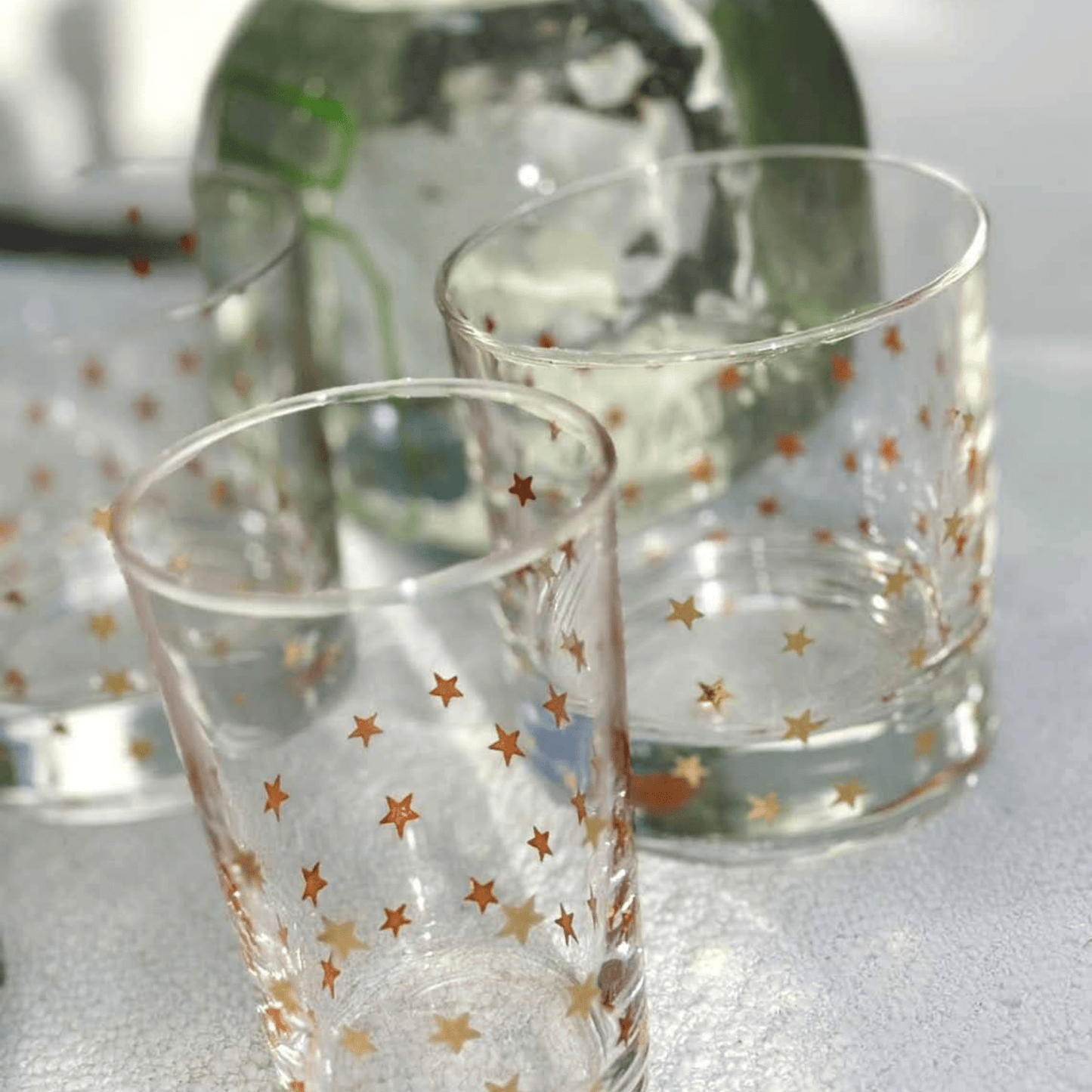 Gold Little Stars Tumbler Glasses - Set of 6 - Hosted by Kelly Gaudreau