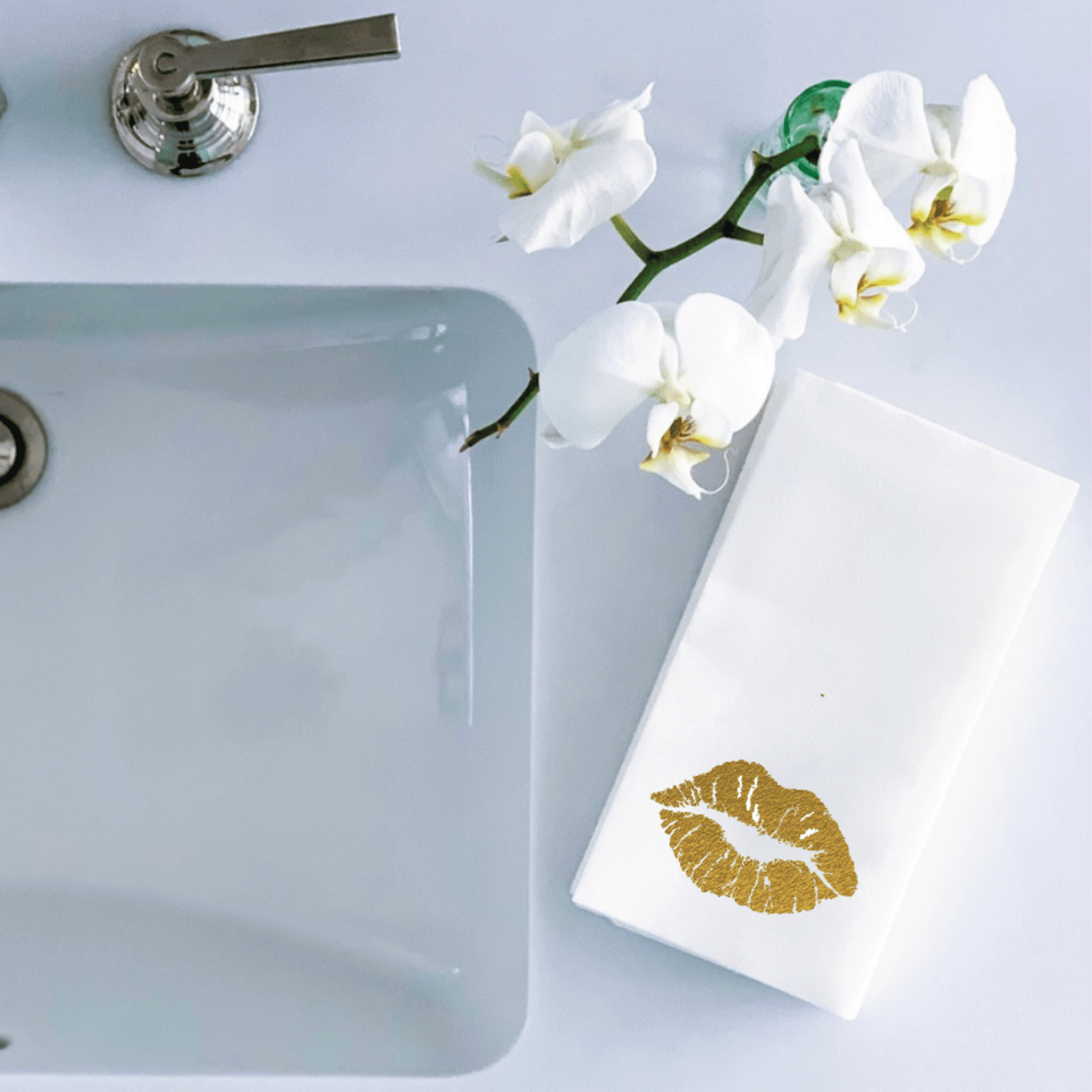 Gold Smooch Guest Towel - Set of 20 - Hosted by Kelly Gaudreau