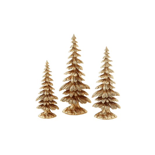 Gold Trees - Set of 3 - Hosted by Kelly Gaudreau