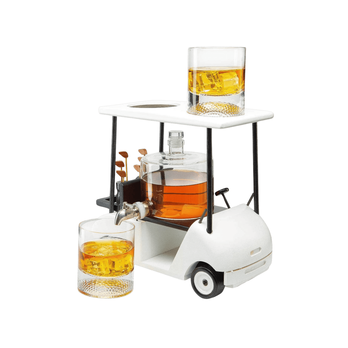 Golf Cart Whiskey Decanter & Ball Glasses - Hosted by Kelly Gaudreau