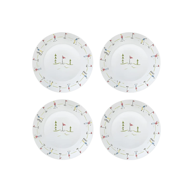 Golf dessert plates Set of 4 - Hosted by Kelly Gaudreau