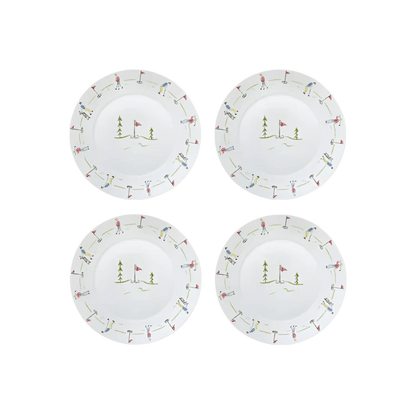 Golf dessert plates Set of 4 - Hosted by Kelly Gaudreau
