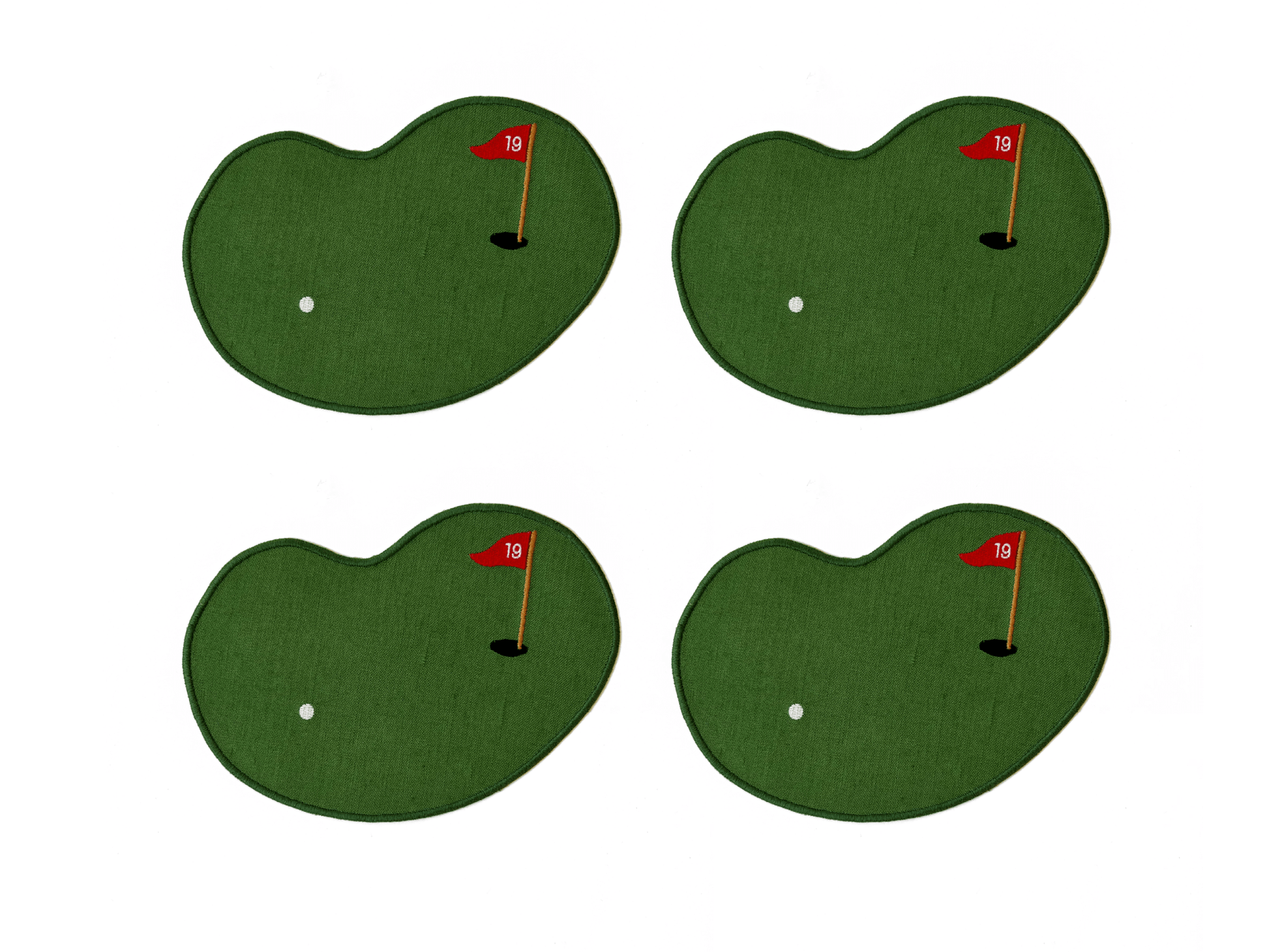 Golf Linen Cocktail Napkins - Set of 4 - Hosted by Kelly Gaudreau