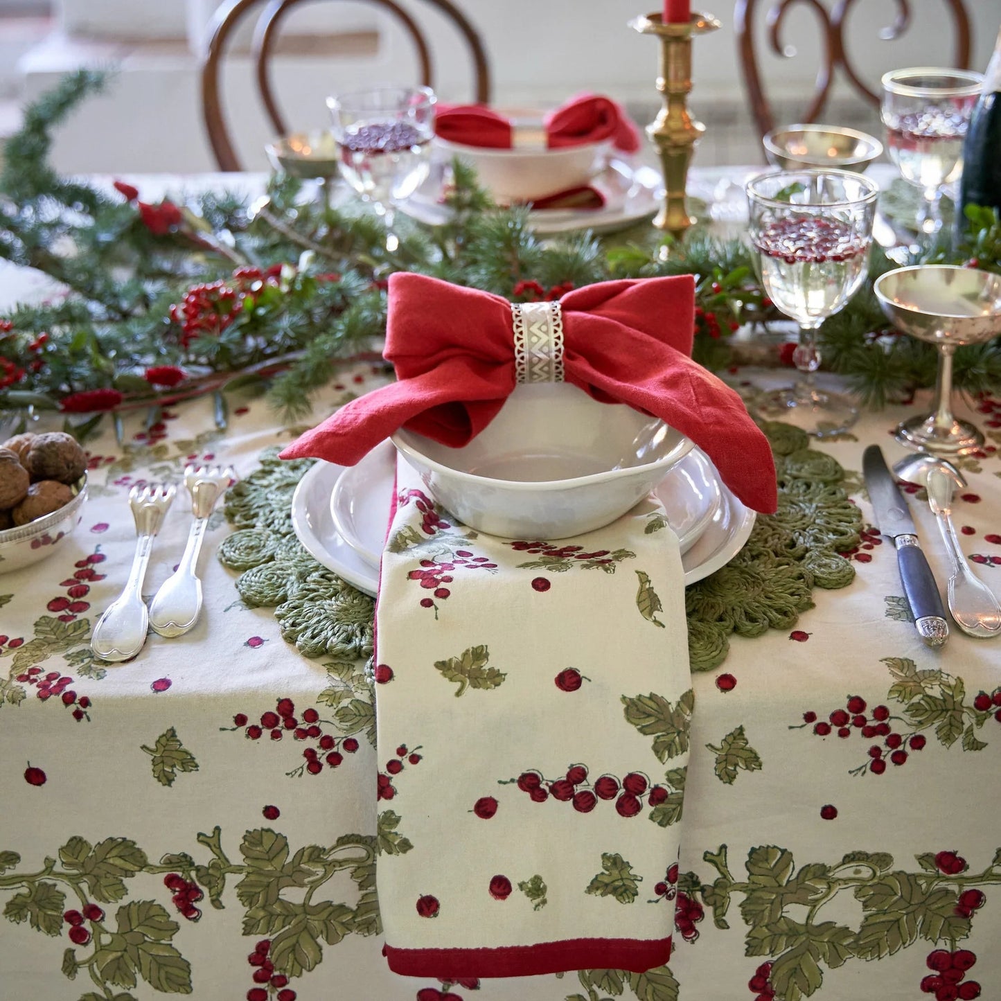 Gooseberry Red and Green Napkins - Set of 6 - Hosted by Kelly Gaudreau