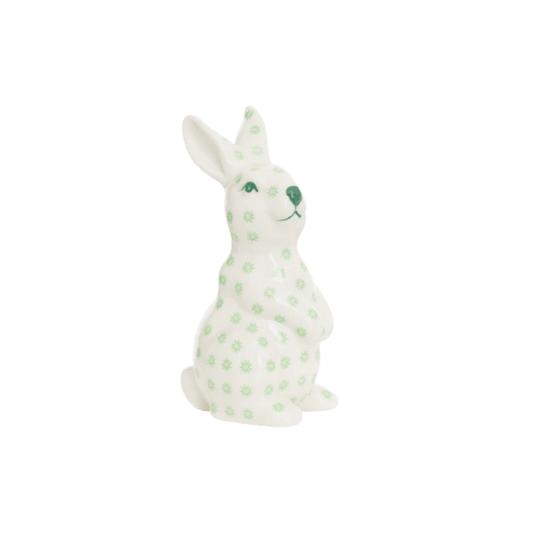 Green & White Floral Porcelain Bunny - Hosted by Kelly Gaudreau