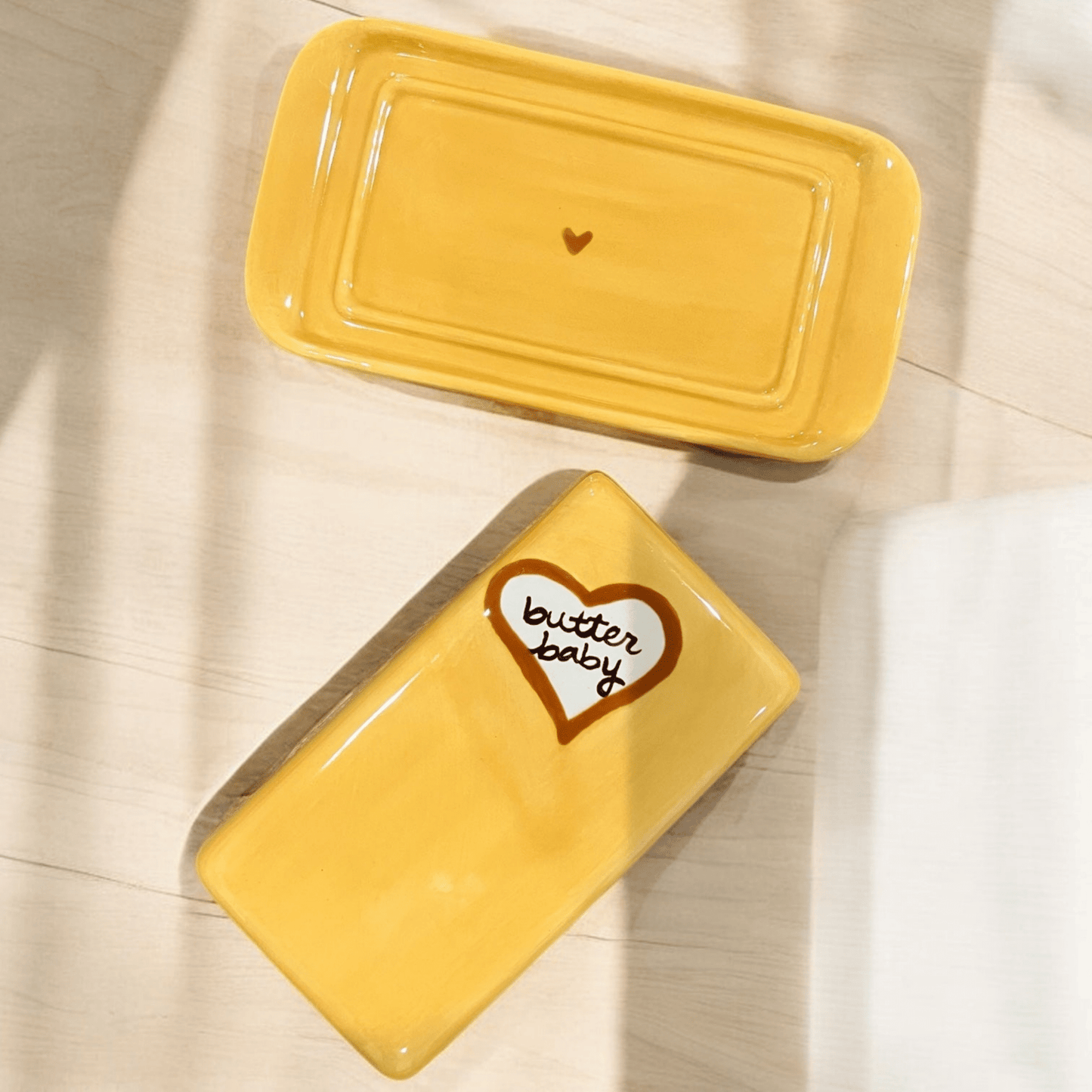 Hand - Painted “Butter Baby” European Butter Dish - Hosted by Kelly Gaudreau