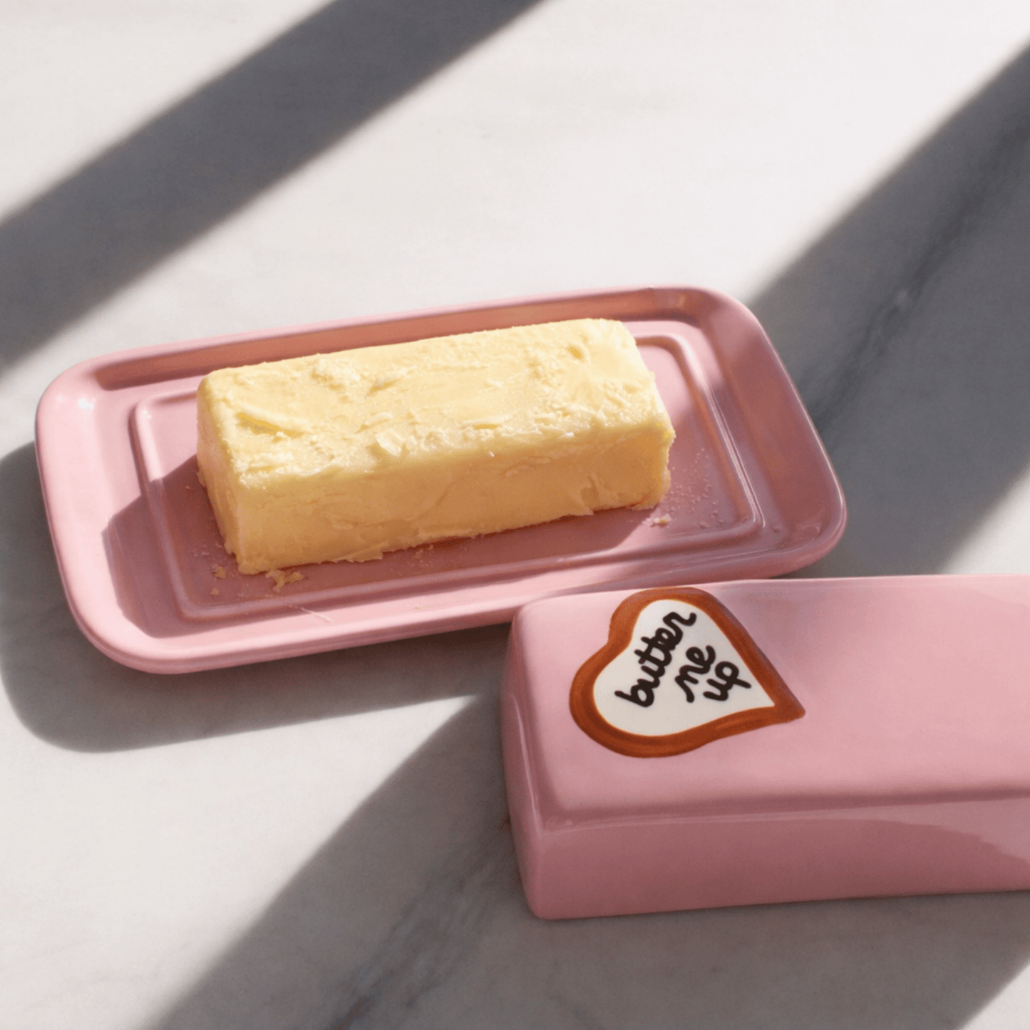 Hand - Painted "Butter Me Up” European Butter Dish - Hosted by Kelly Gaudreau