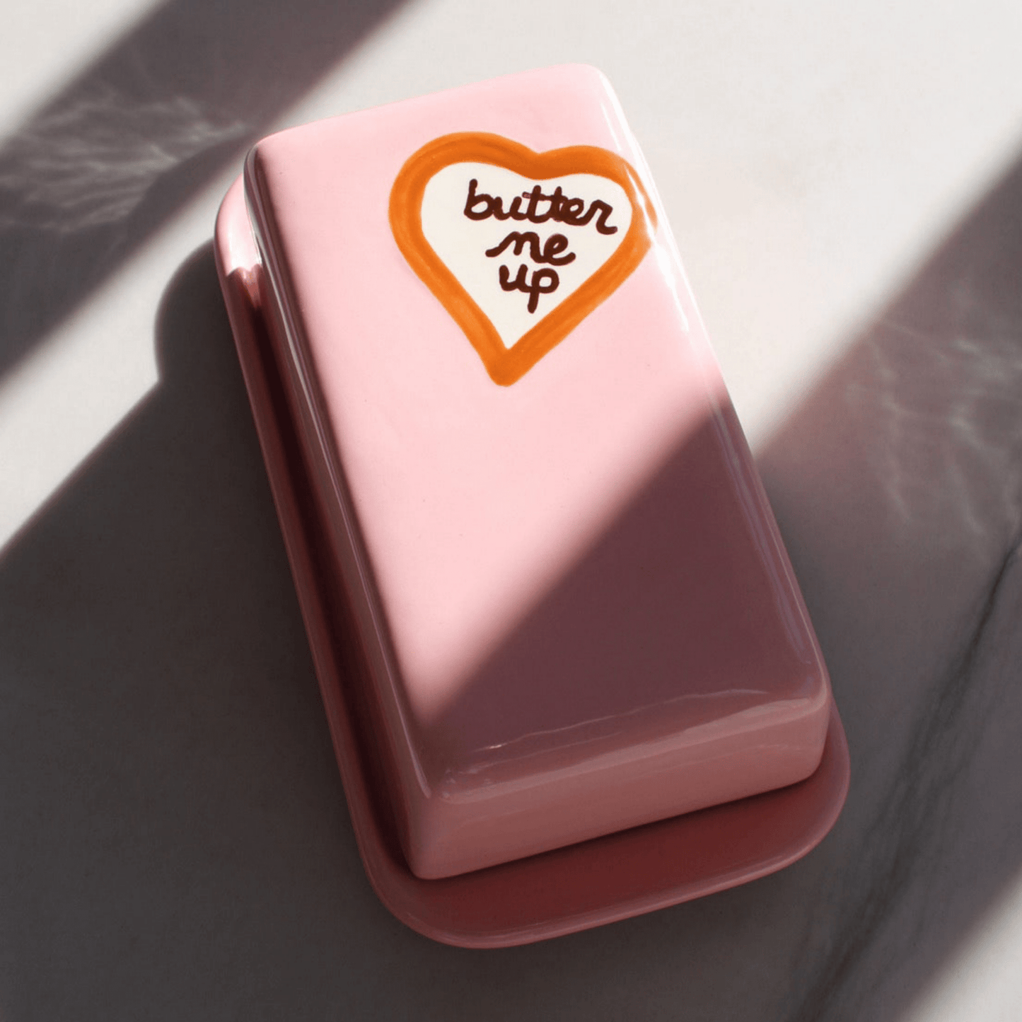 Hand - Painted "Butter Me Up” European Butter Dish - Hosted by Kelly Gaudreau