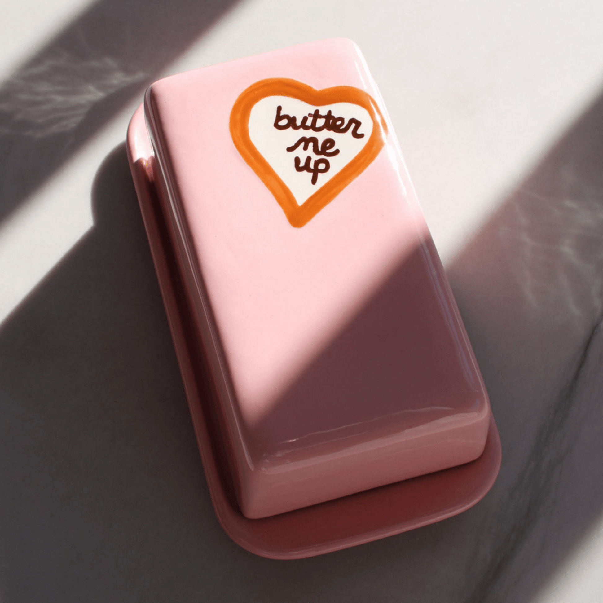 Hand - Painted "Butter Me Up” European Butter Dish - Hosted by Kelly Gaudreau