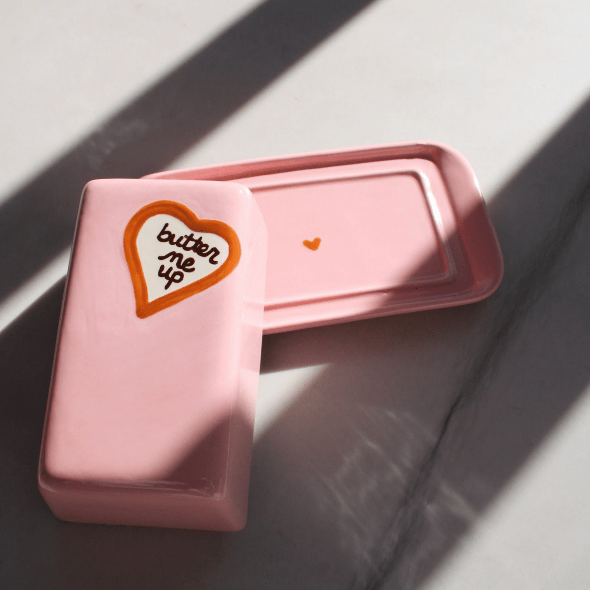 Hand - Painted "Butter Me Up” European Butter Dish - Hosted by Kelly Gaudreau
