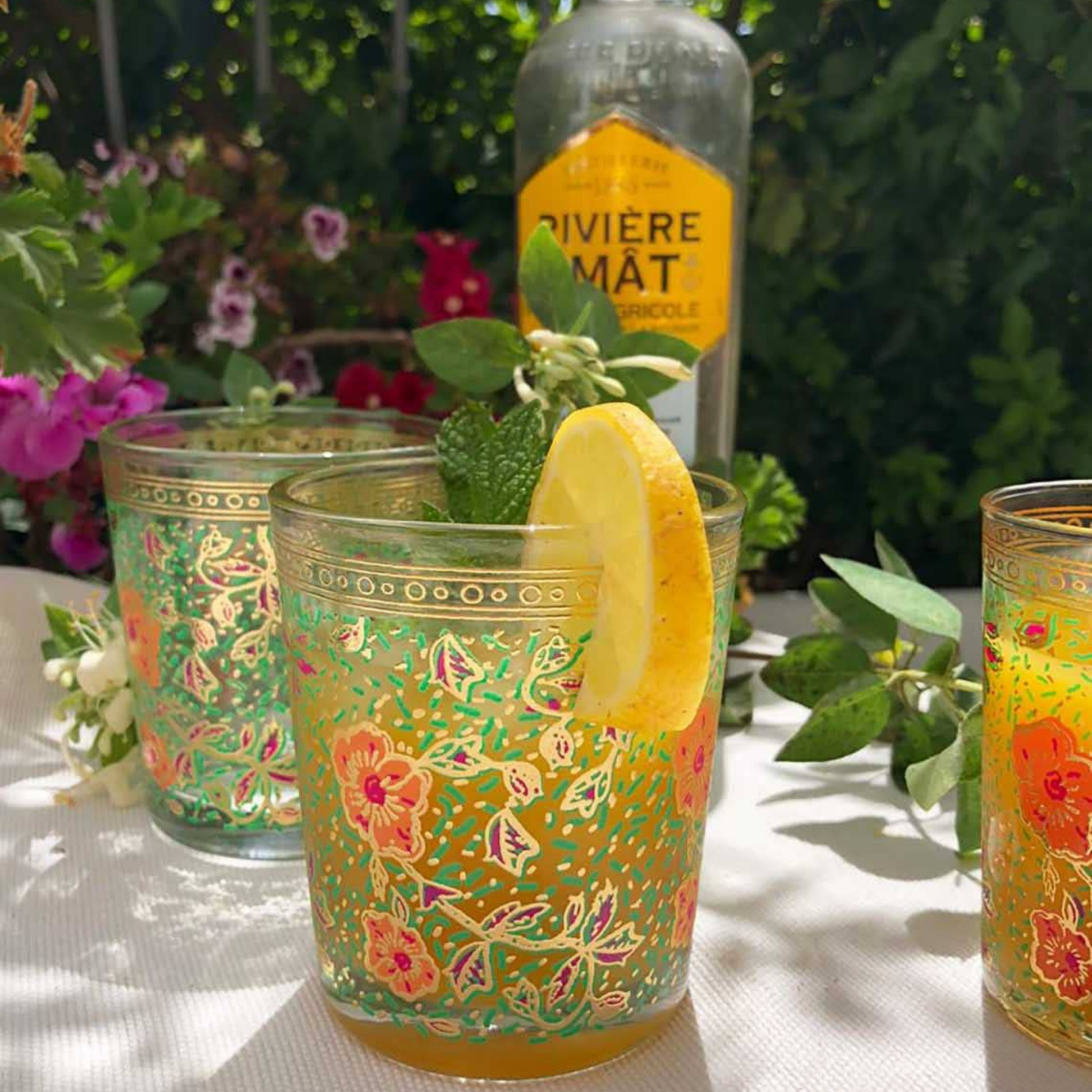 Hand Painted Garden Tumbler Glasses - Set of 6 - Hosted by Kelly Gaudreau