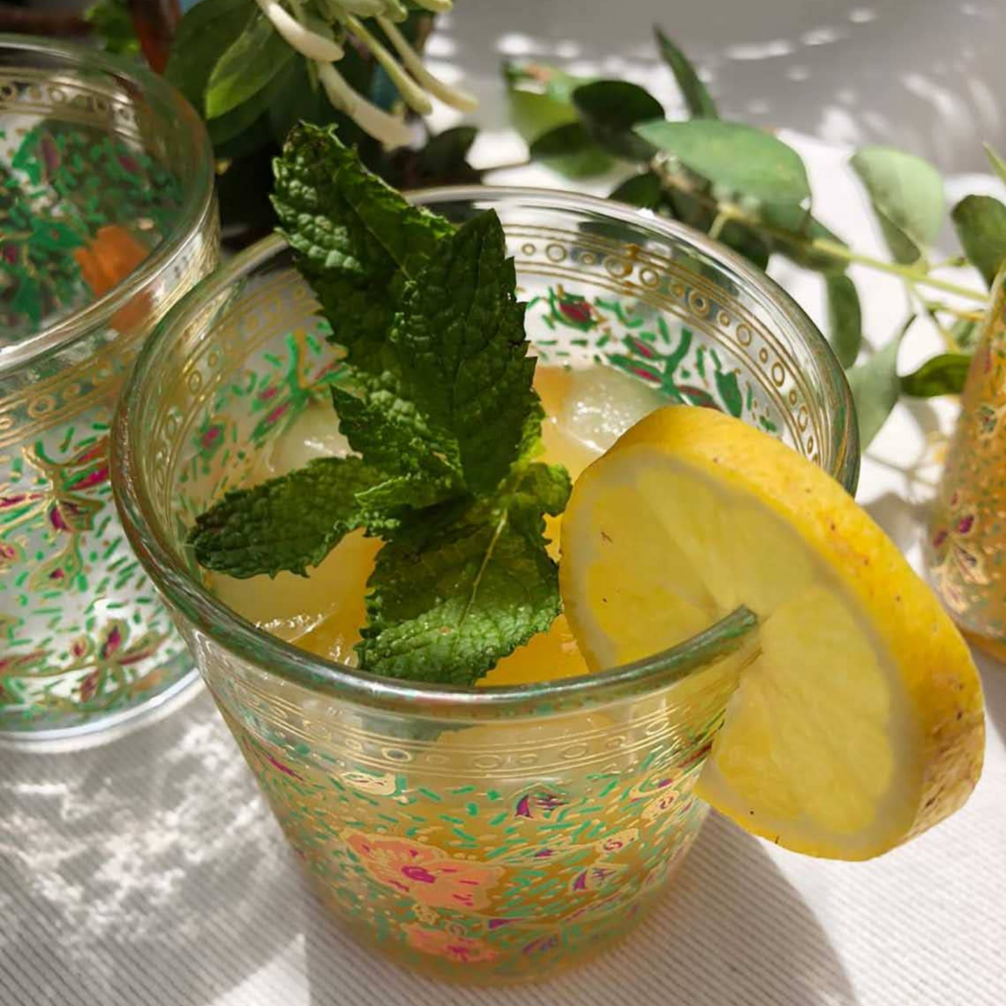 Hand Painted Garden Tumbler Glasses - Set of 6 - Hosted by Kelly Gaudreau