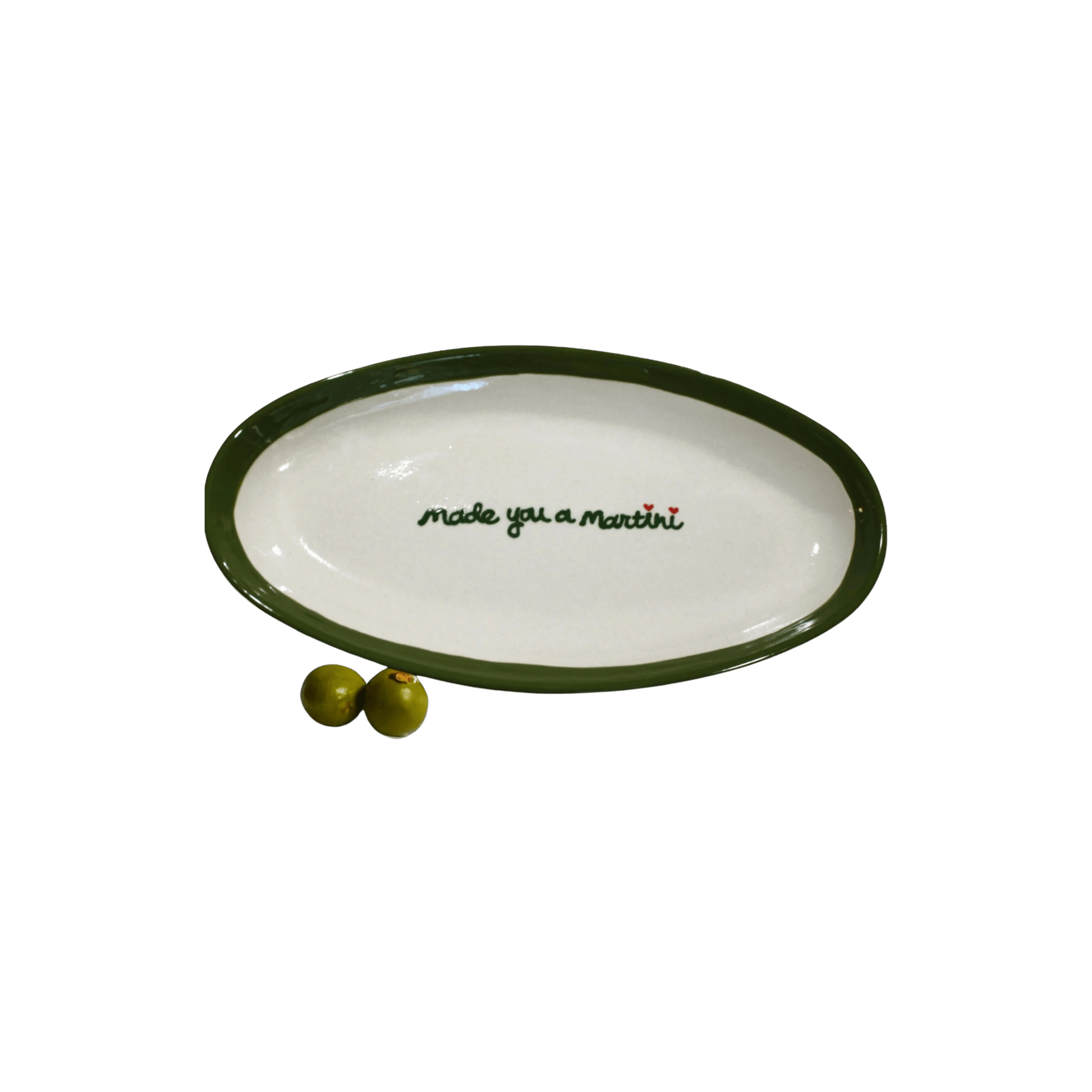 Hand - Painted “Made You a Martini” Aperitif Dish - Hosted by Kelly Gaudreau