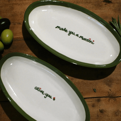 Hand - Painted “Olive You" Aperitif Dish - Hosted by Kelly Gaudreau