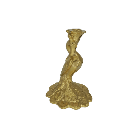 Handpainted Ceramic Gold Peacock Candleholder - Hosted by Kelly Gaudreau