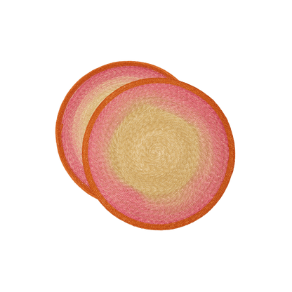 Handpainted Sunset Placemats Gradient Pink - Set of 4 - Hosted by Kelly Gaudreau