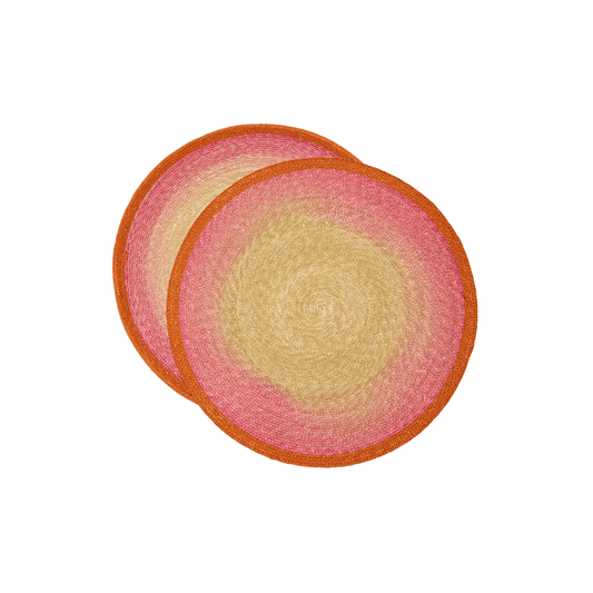 Handpainted Sunset Placemats Gradient Pink - Set of 4 - Hosted by Kelly Gaudreau