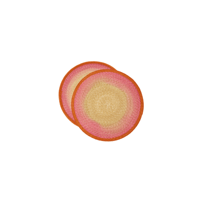 Handpainted Sunset Placemats Gradient Pink - Set of 4 - Hosted by Kelly Gaudreau