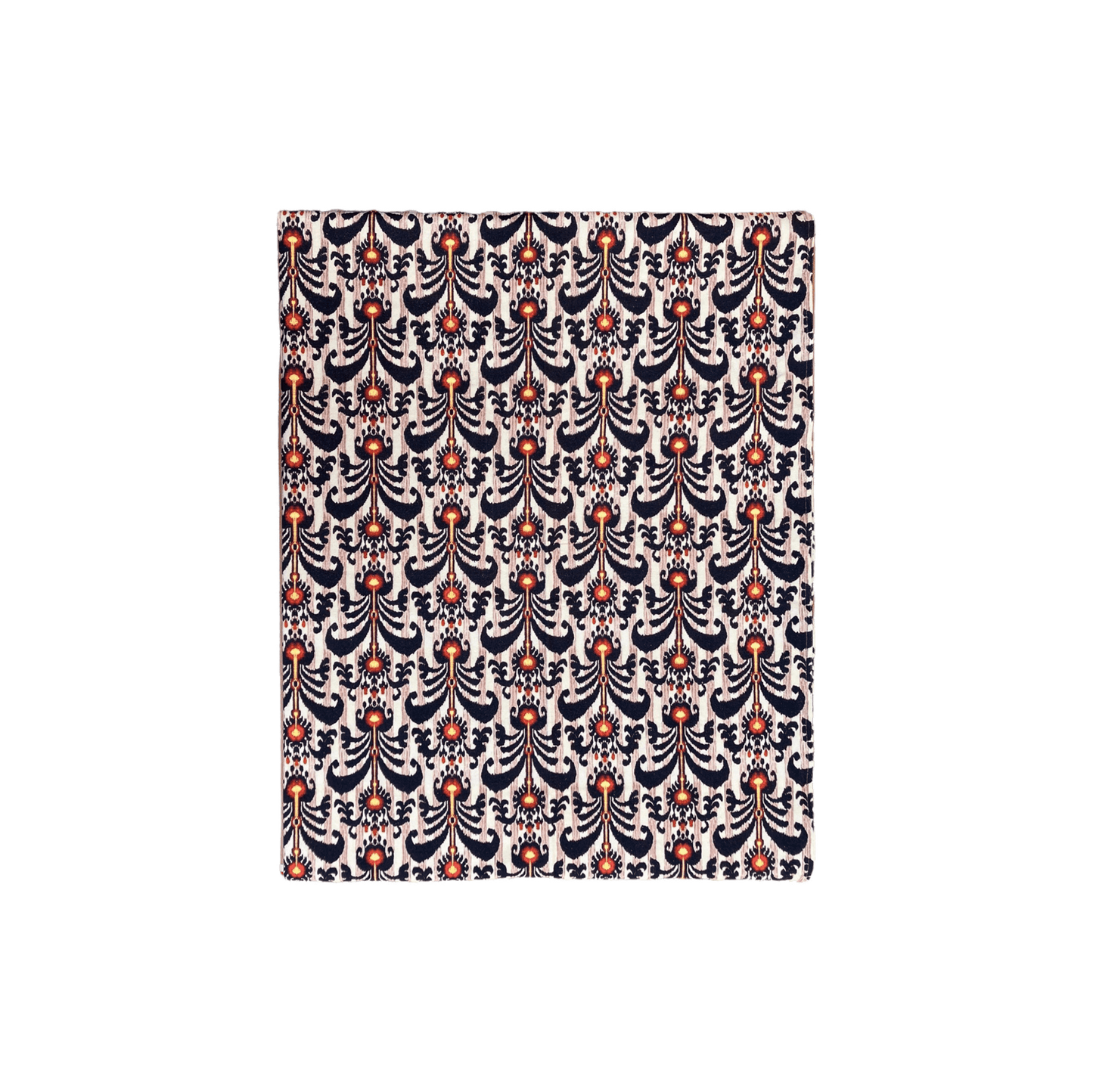 Handprinted Ikat Cotton Tablecloth in Black, Pink, and Red - Hosted by Kelly Gaudreau