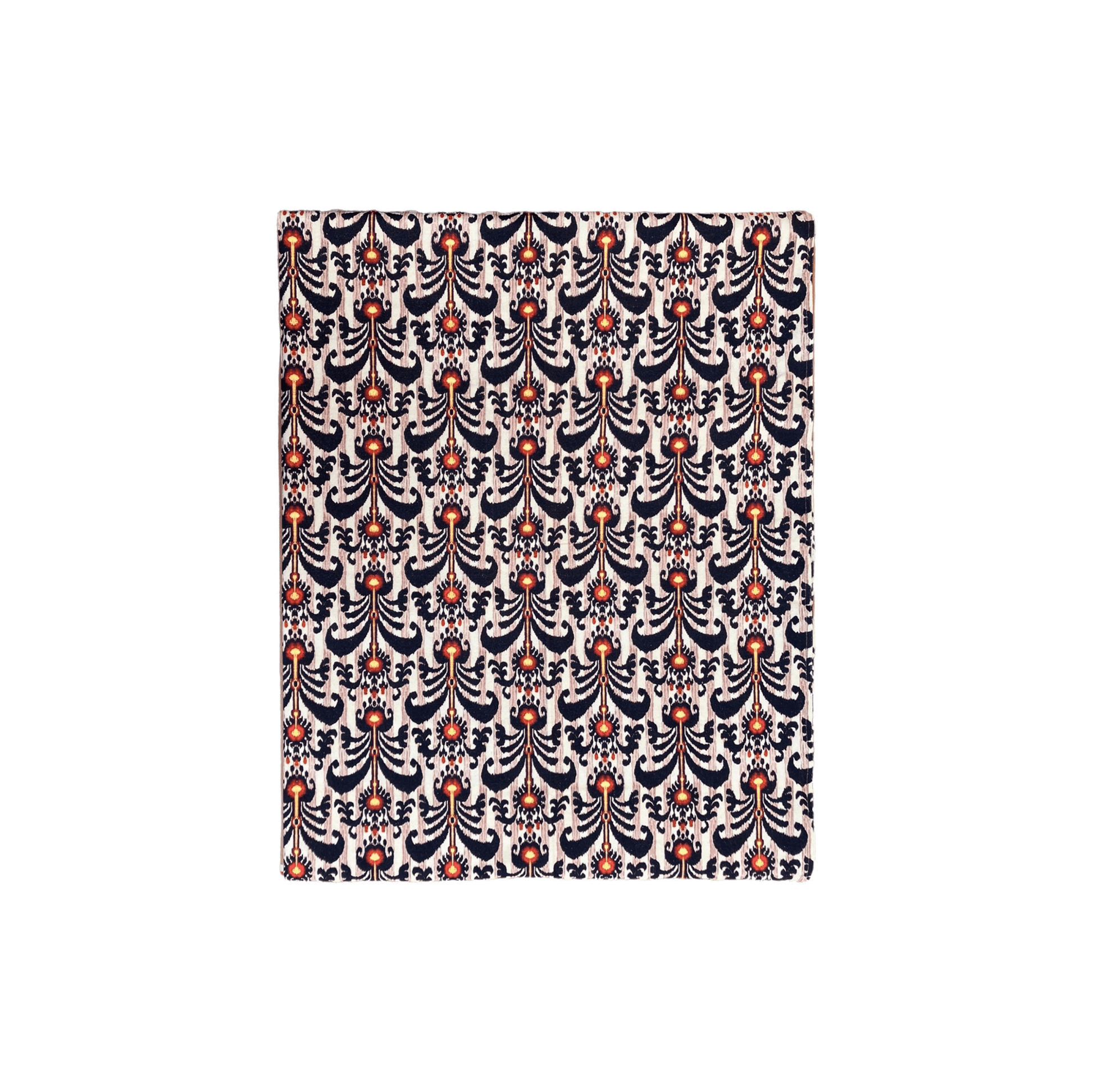 Handprinted Ikat Cotton Tablecloth in Black, Pink, and Red - Hosted by Kelly Gaudreau