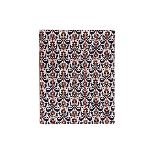 Handprinted Ikat Cotton Tablecloth in Black, Pink, and Red - Hosted by Kelly Gaudreau