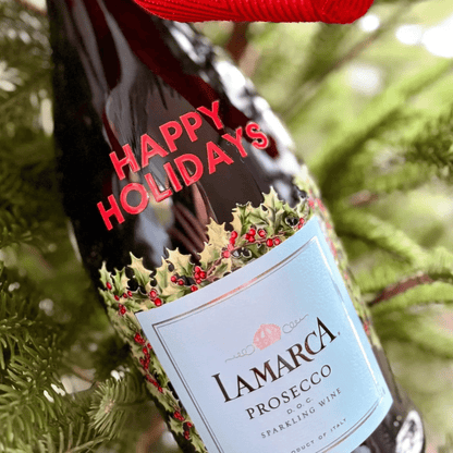 Happy Holidays Holly Border Beverage Art - Hosted by Kelly Gaudreau