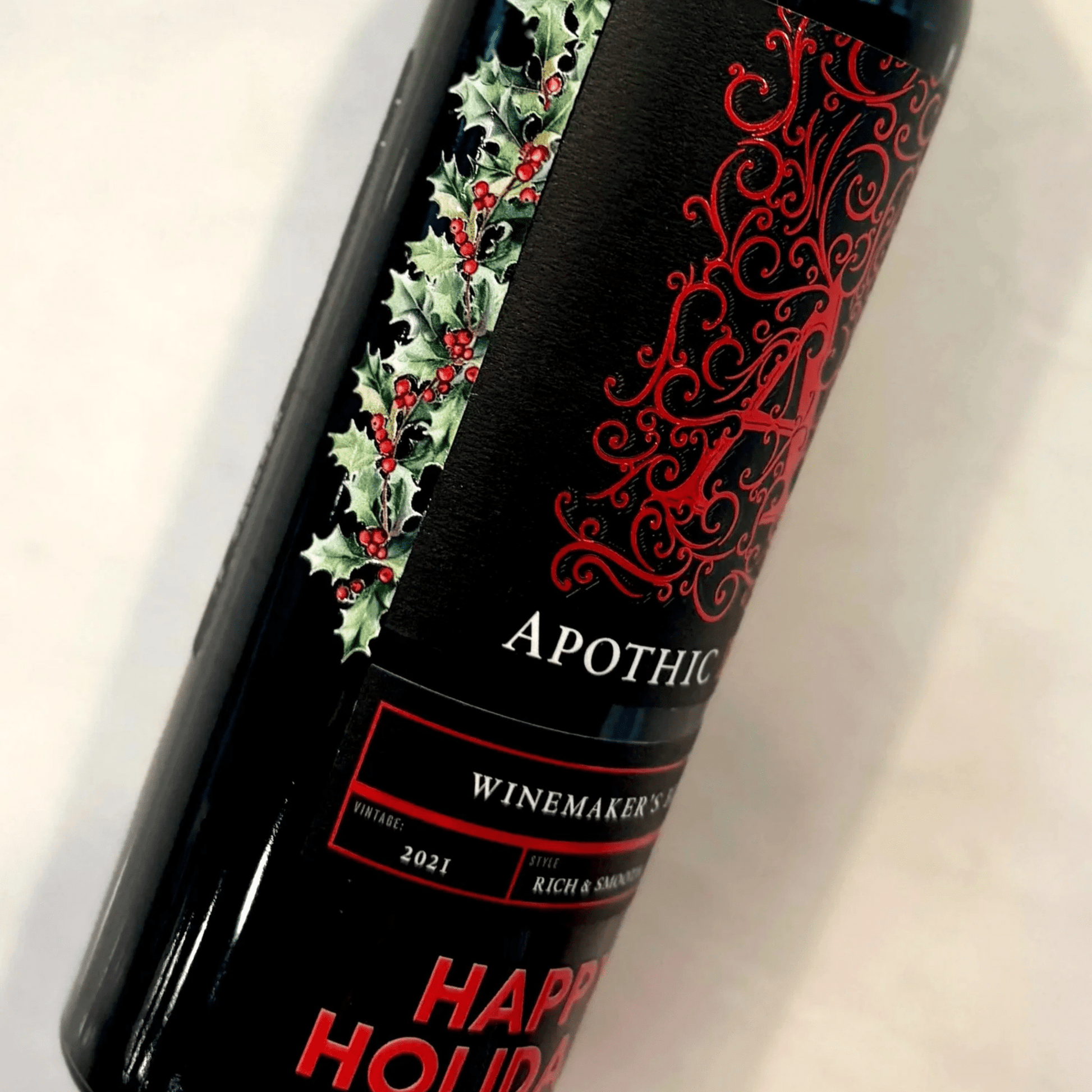 Happy Holidays Holly Border Beverage Art - Hosted by Kelly Gaudreau