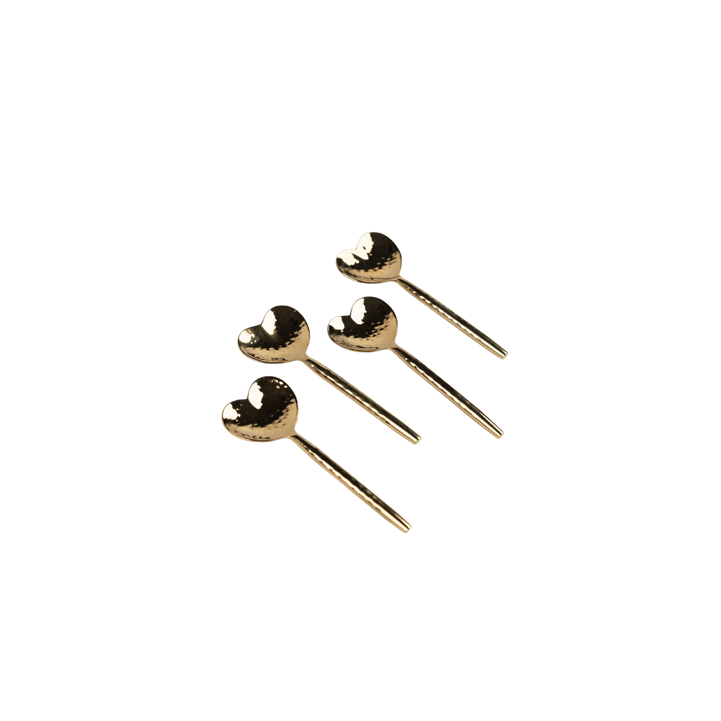 Heart - Shaped Brass Cocktail Spoons - Set of 4 - Hosted by Kelly Gaudreau