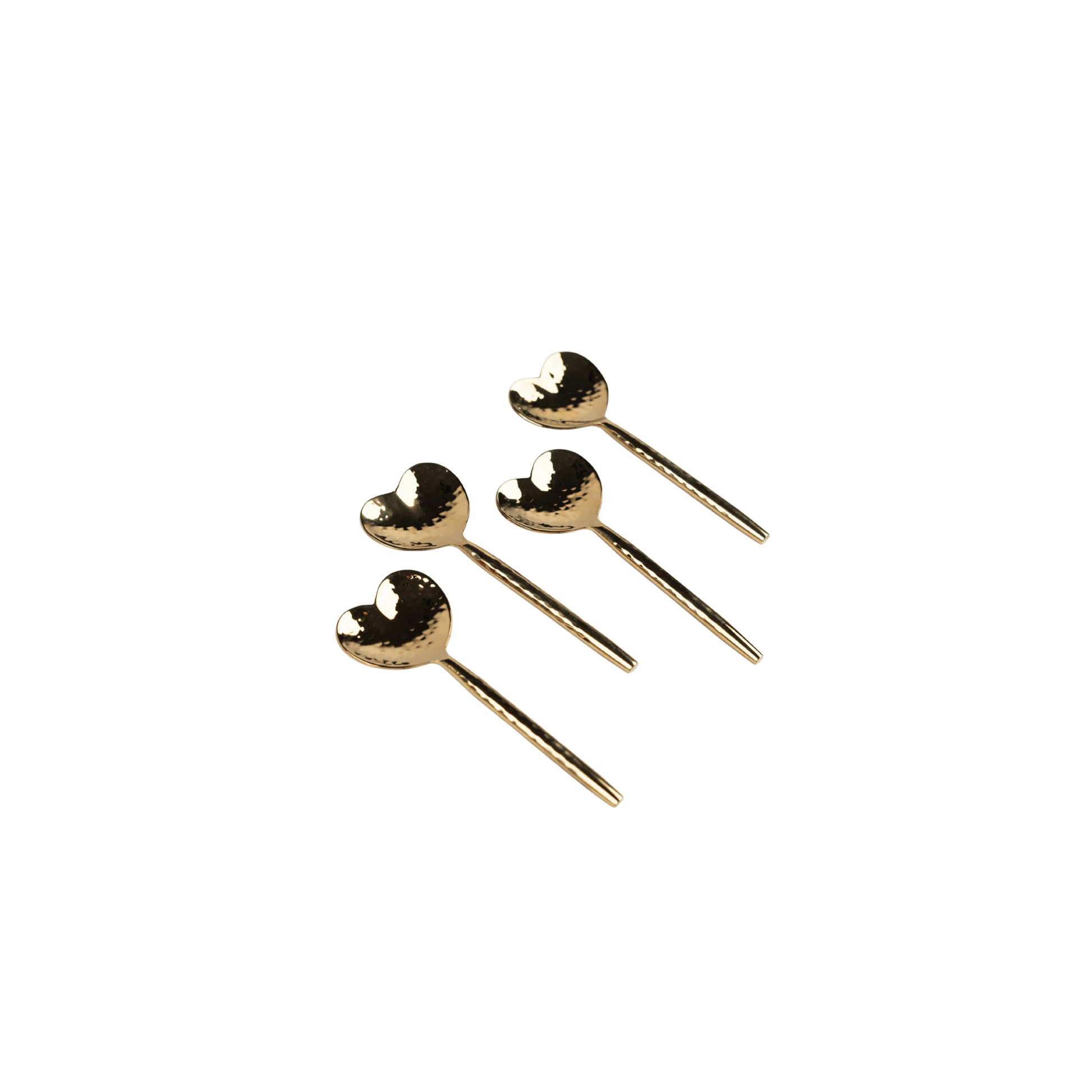 Heart - Shaped Brass Cocktail Spoons - Set of 4 - Hosted by Kelly Gaudreau