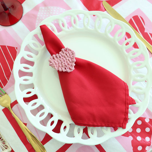 Heart Woven Napkin Ring: Soft Pink - Hosted by Kelly Gaudreau
