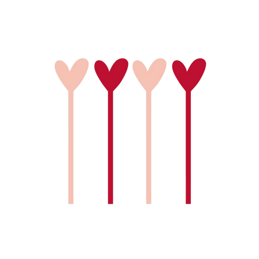 Hearts Acrylic Stir Sticks - Set of 4 - Hosted by Kelly Gaudreau