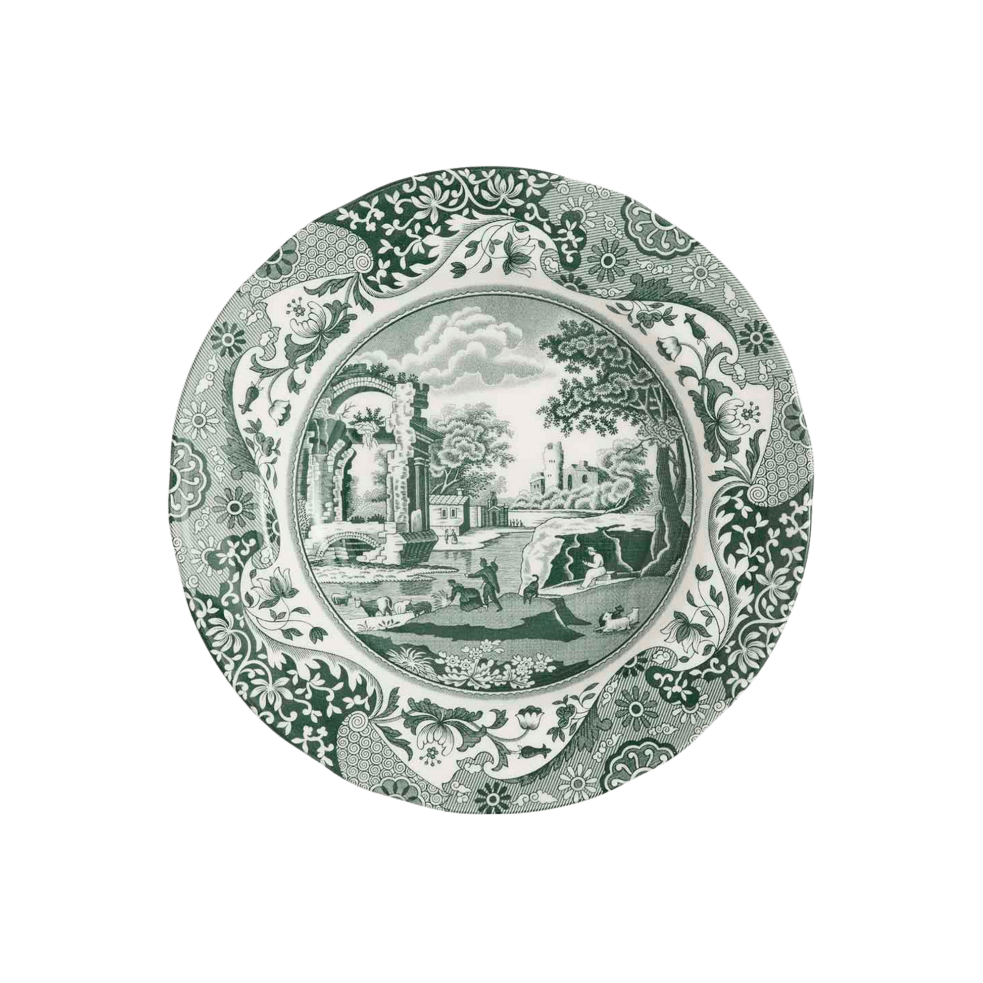 Heritage Green Italian Dinner Plates - Set of 4 - Hosted by Kelly Gaudreau