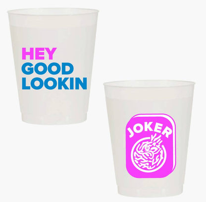 “Hey Good Lookin” Mahjong Shatterproof Cups - Set of 10 - Hosted by Kelly Gaudreau