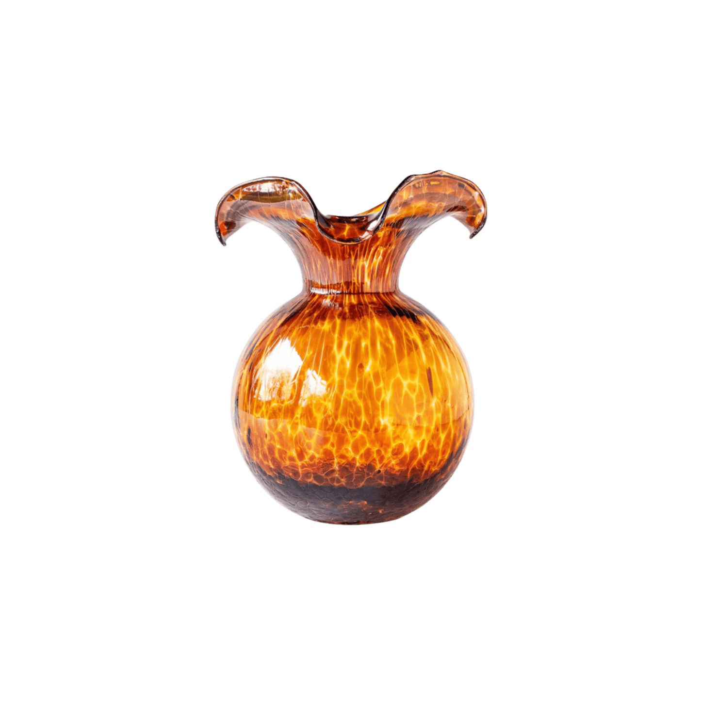 Hibiscus Glass Medium Fluted Vase - Hosted by Kelly Gaudreau