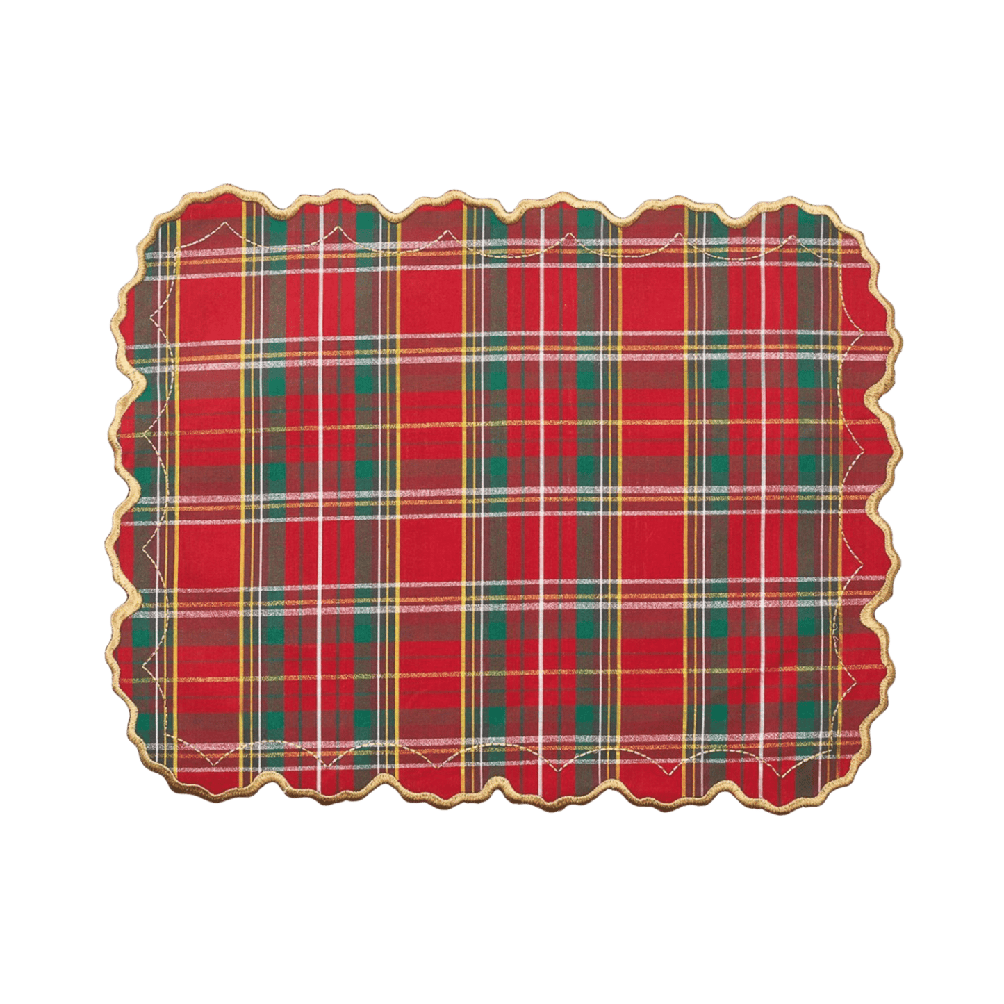 Holiday Threads Placemat in Red, Green & Gold - Set of 4 - Hosted by Kelly Gaudreau