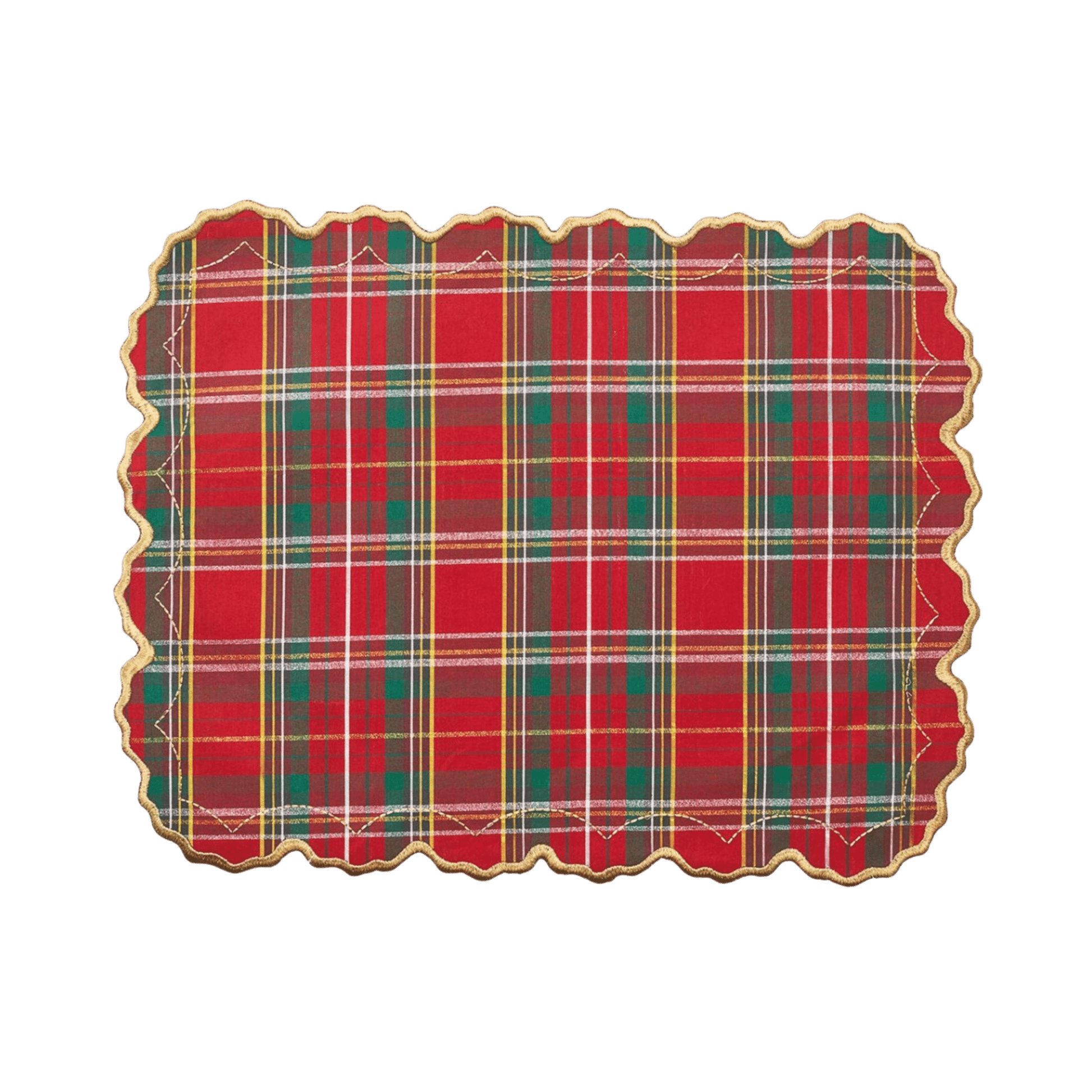 Holiday Threads Placemat in Red, Green & Gold - Set of 4 - Hosted by Kelly Gaudreau