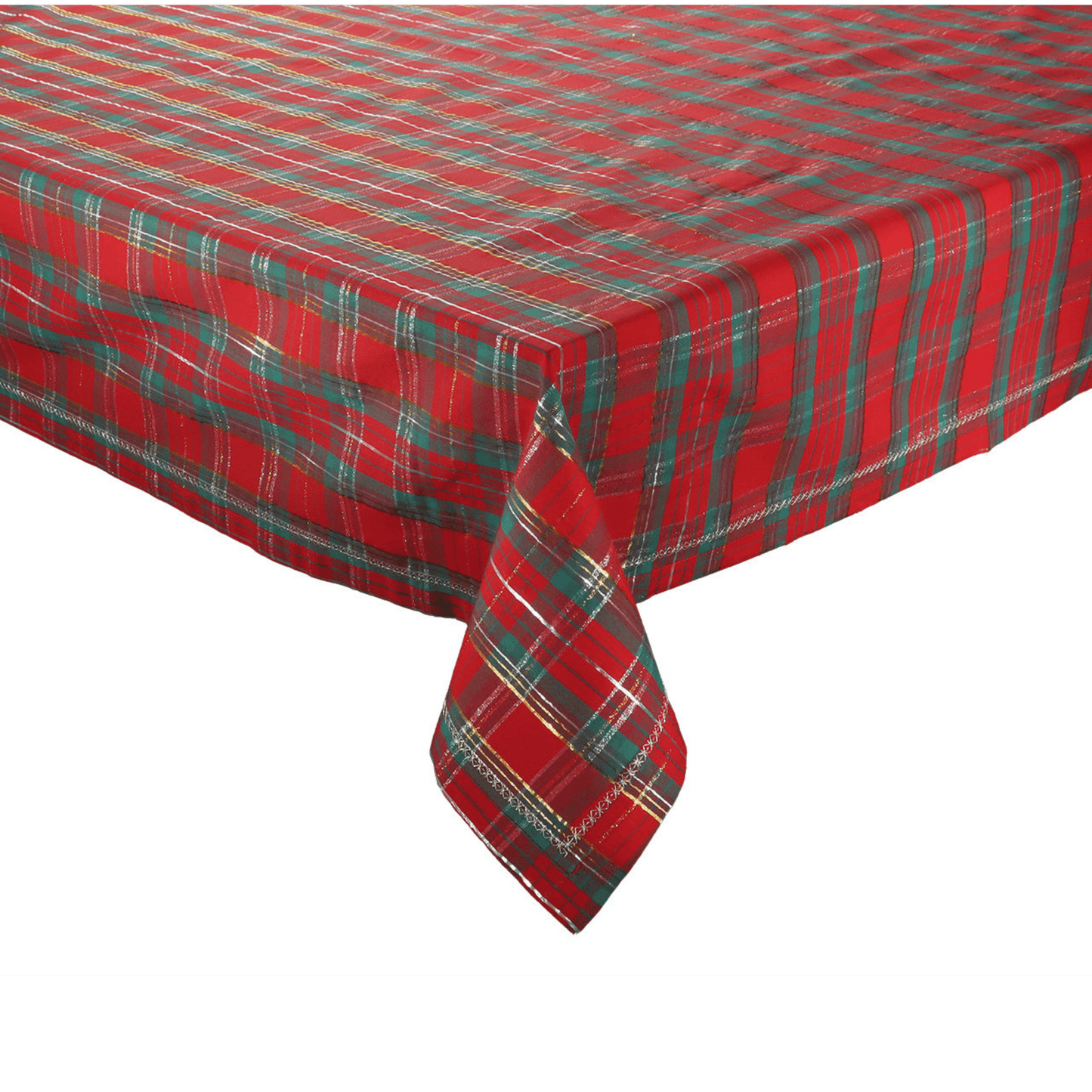 Holiday Threads Tablecloth in Red, Green & Gold - Hosted by Kelly Gaudreau