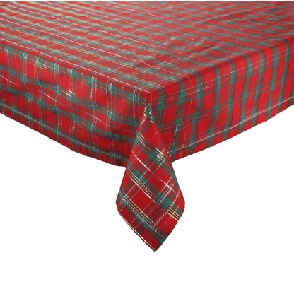 Holiday Threads Tablecloth in Red, Green & Gold - Hosted by Kelly Gaudreau
