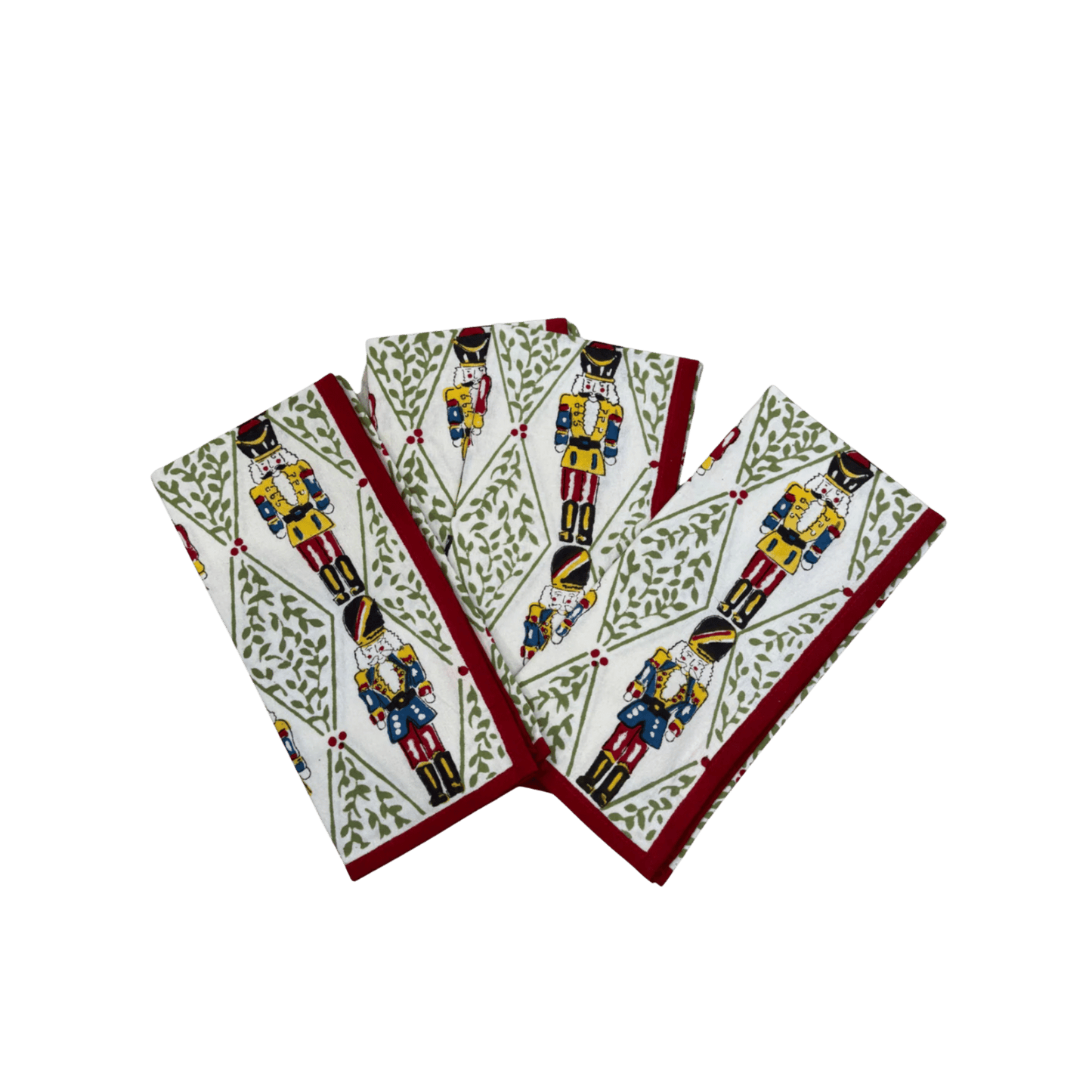 Holly Berry Nutcracker Napkins - Set of 4 - Hosted by Kelly Gaudreau