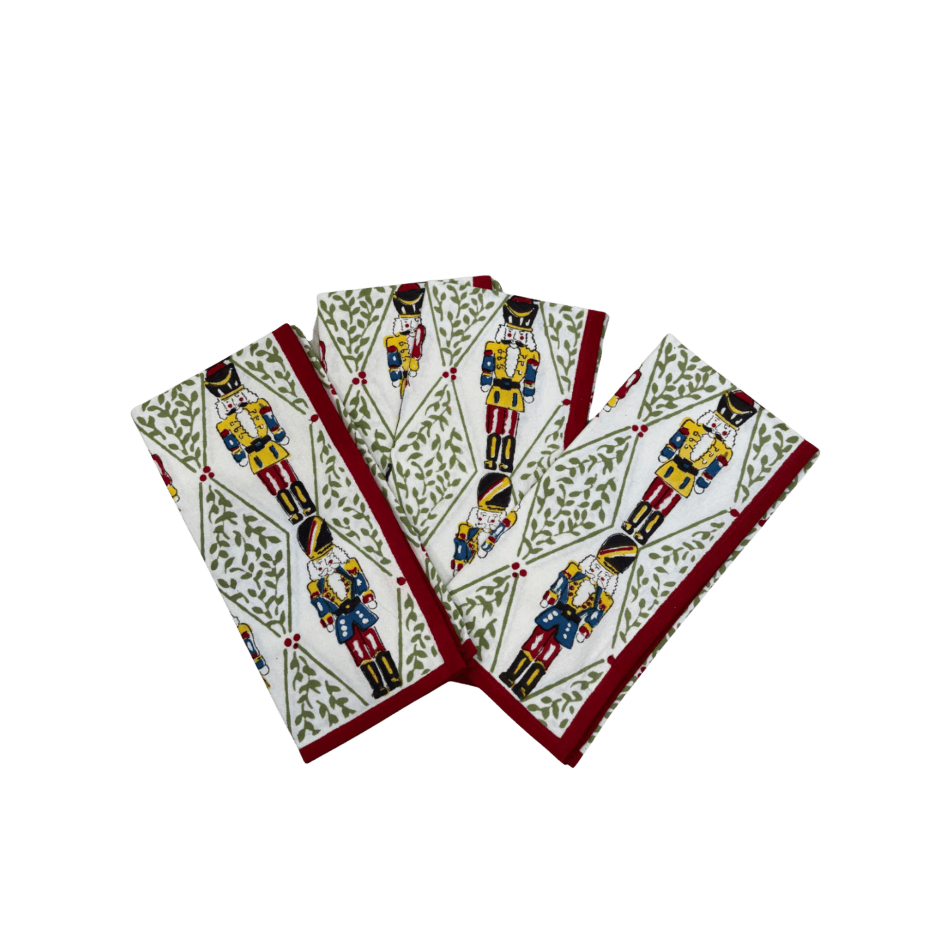 Holly Berry Nutcracker Napkins - Set of 4 - Hosted by Kelly Gaudreau