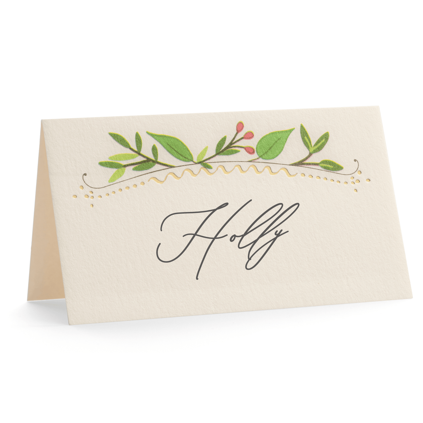 Holly Berry Place Cards - Hosted by Kelly Gaudreau